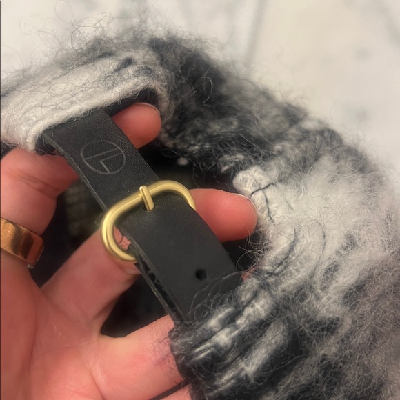 Janessa Leone Black and White Wool Baseball Cap - Picture 10 of 10